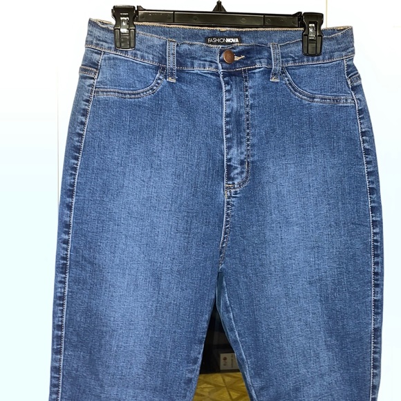 Fashionova High Waisted Skinny Jeans - Blue - Size 15 - Picture 3 of 9